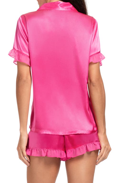 In Bloom By Jonquil Alice Ruffle Trim Short Pajamas In Hot Pink