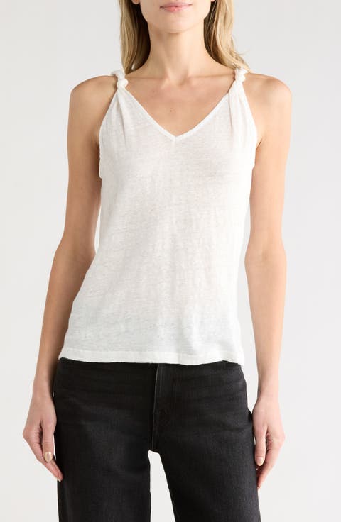 Tamar V-Neck Linen Tank