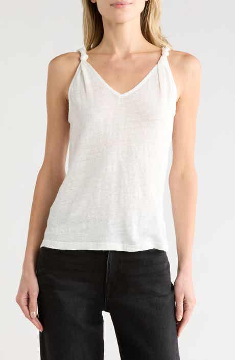 Young, Fabulous & Broke Tamar V-Neck Linen Tank