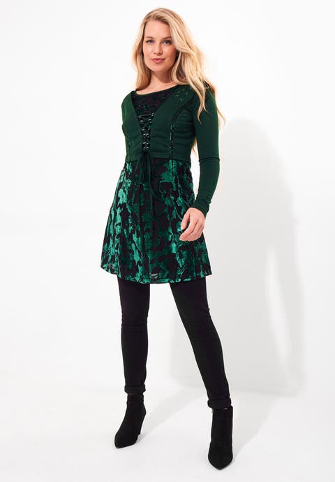 Burnout Velvet Shrug Tunic