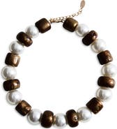 MANGO Beaded Statement Necklace