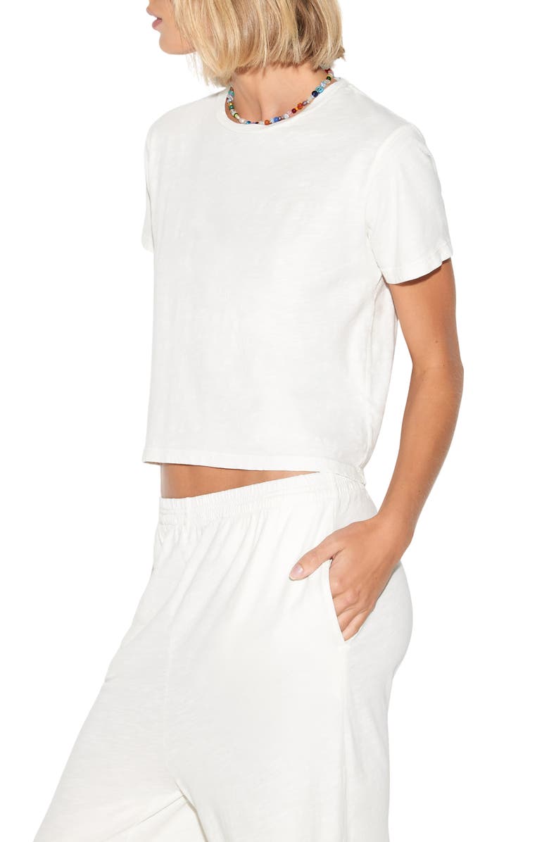 Spiritual Gangster Quincey Slub Cotton Crop T-Shirt, Alternate, color, Canvas