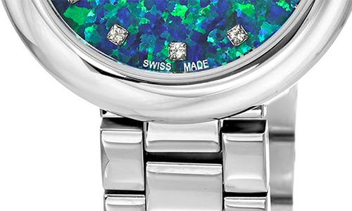 Porsamo Bleu Opal Swiss Quartz Bracelet Watch, 32mm In Silver