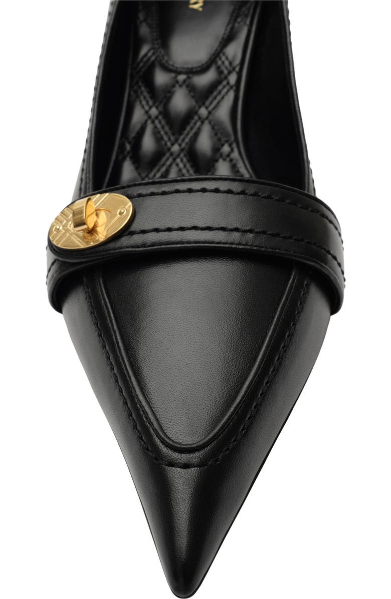 Burberry Leather Cotswolds Low Pumps, Alternate, color, Black