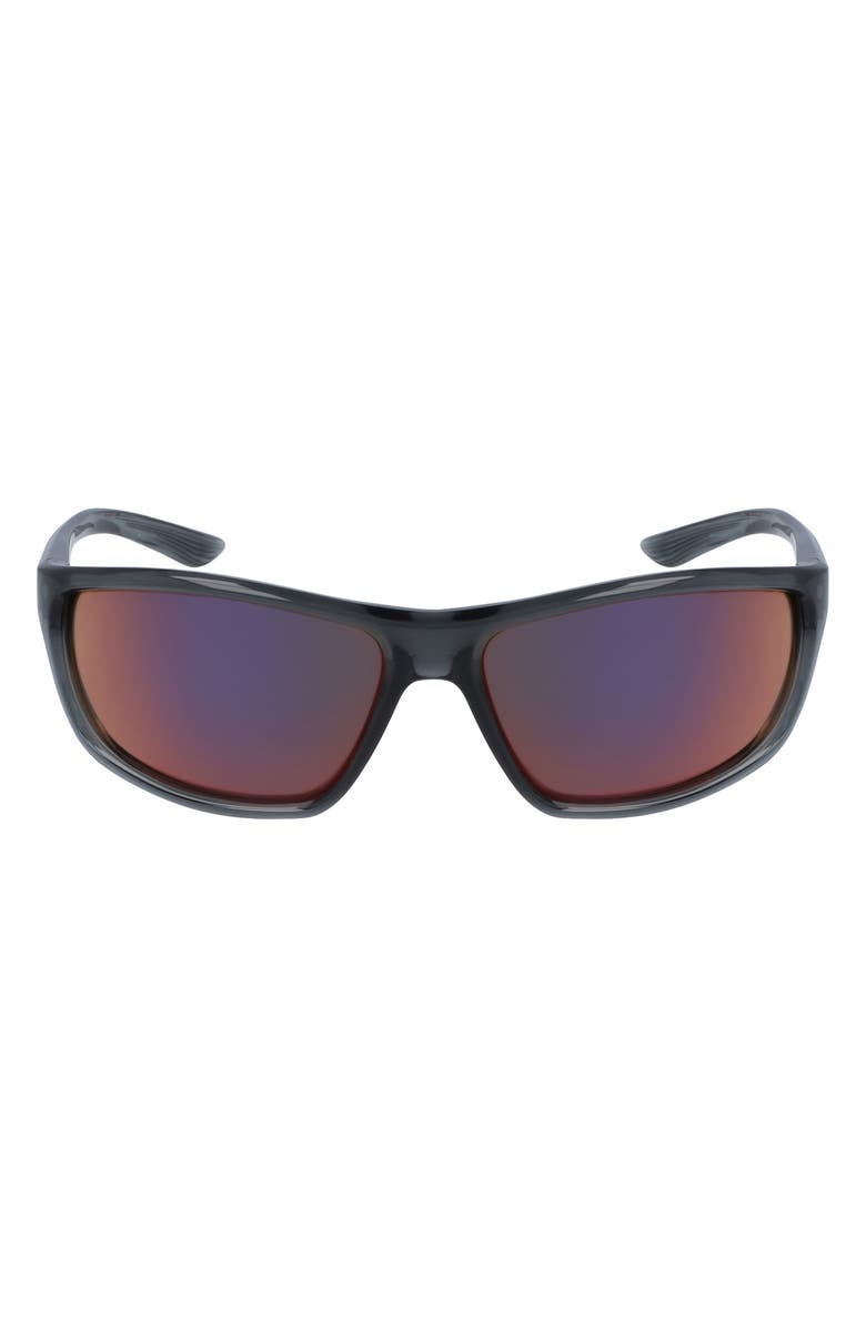 Nike Rabid 64mm Rectangle Sunglasses, Main, color, 