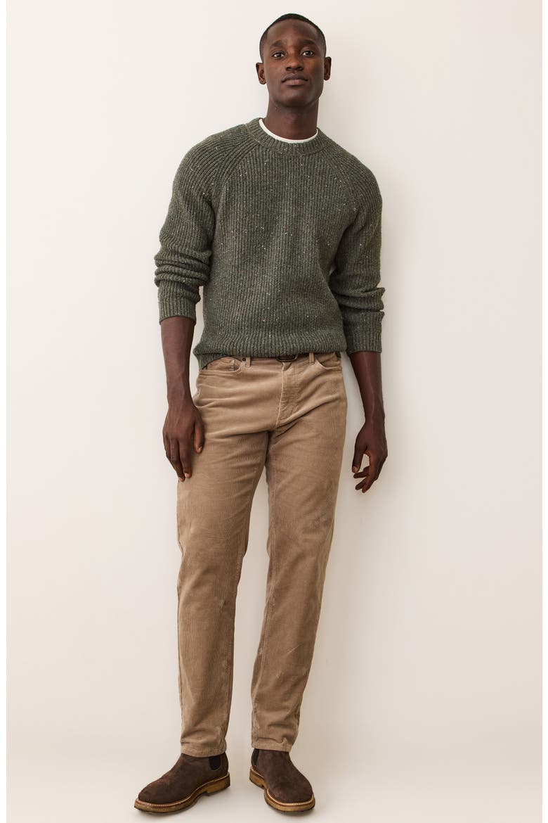 Inverness Rib Crewneck Sweater, Alternate, color, GREEN GABLES NEPS