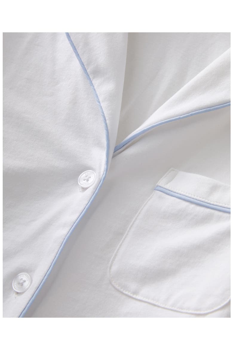 Classic Pima Cotton Short Sleeve Short Pajamas, Alternate, color, WHITE