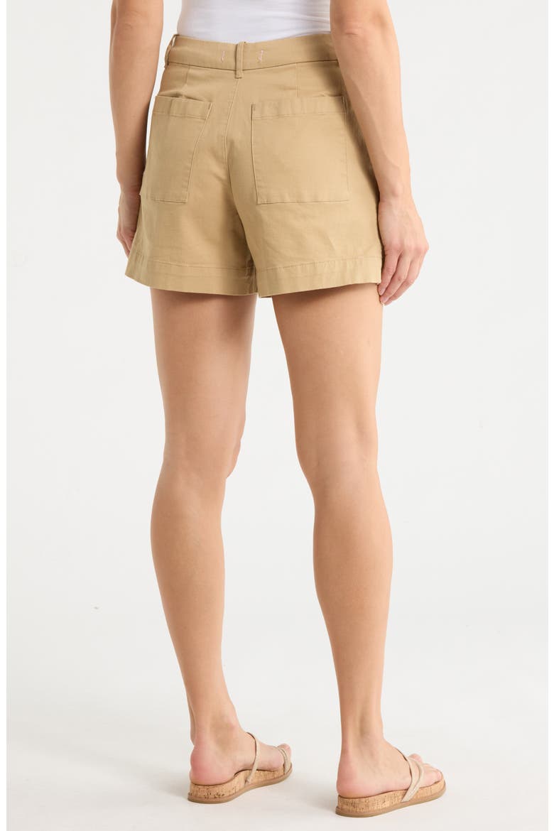 Stretch Cotton Chino Shorts, Alternate, color, GOLDEN HONEY