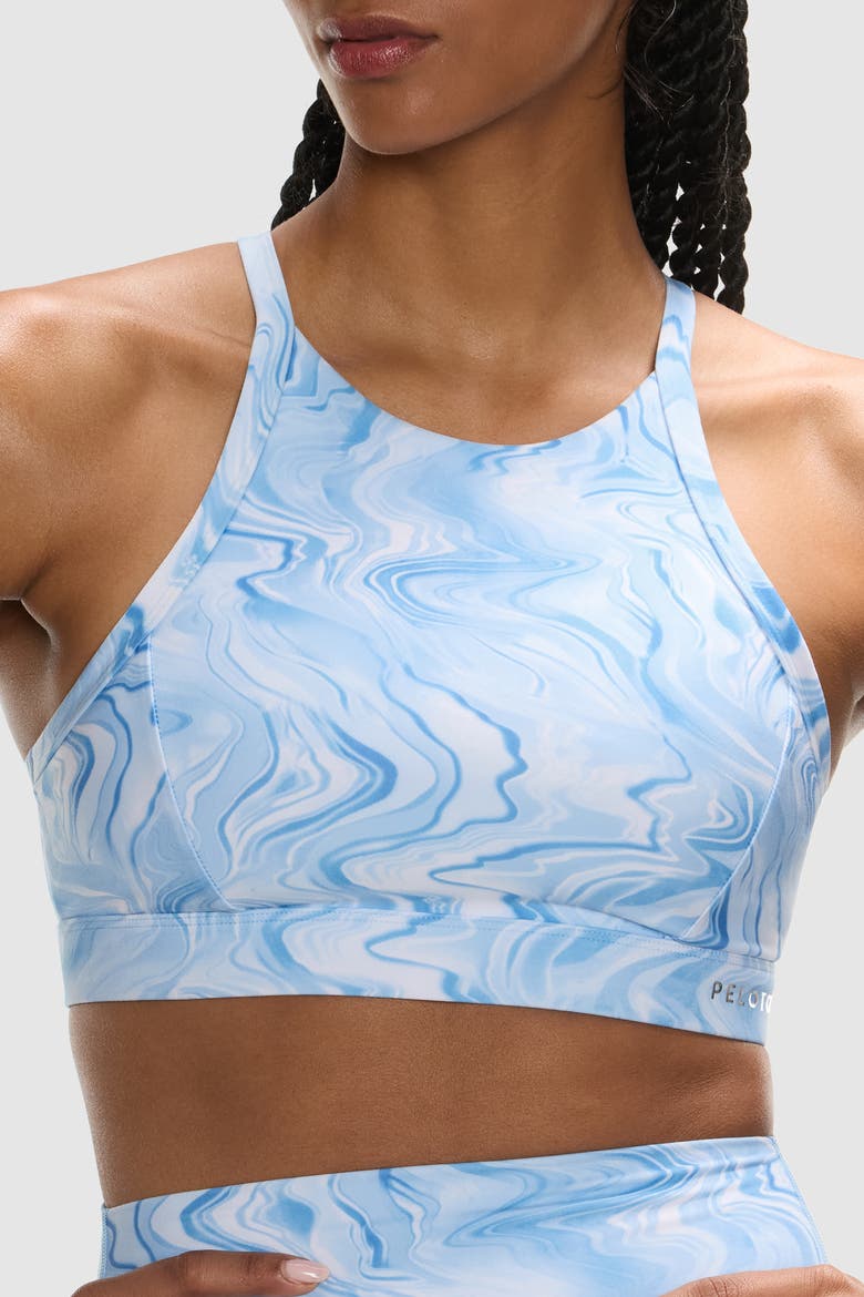 Cadent Racer Front Bra, Alternate, color, Oil Painting Print