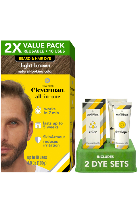 2X Pack Reusable Beard & Hair Dye Kit