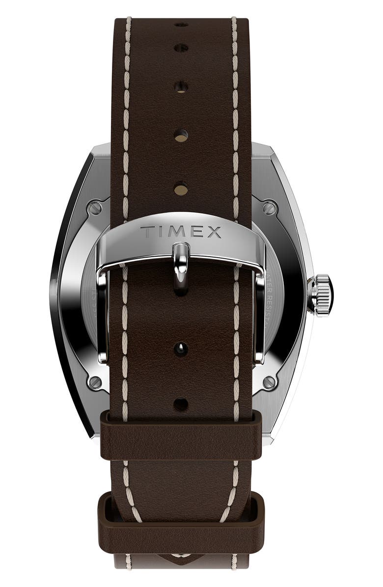 Timex<sup>®</sup> Marlin Automatic Leather Strap Watch, 39mm, Alternate, color, Brown