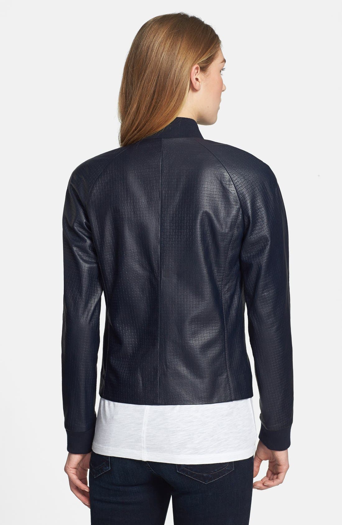 Halogen® Embossed Leather Jacket (Women) | Nordstrom