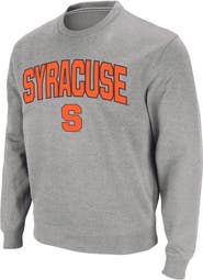 COLOSSEUM Men's Colosseum Heather Gray Syracuse Orange Arch & Logo Crew Neck Sweatshirt