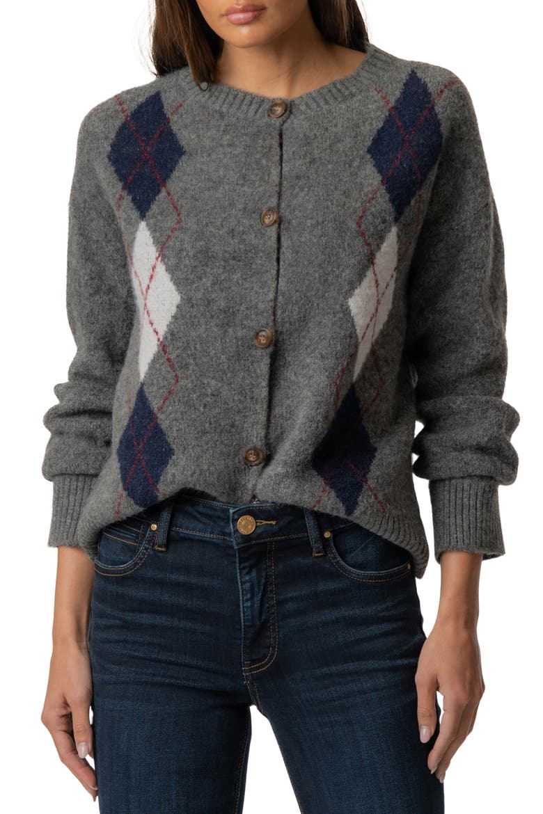 Alexa Argyle Cardigan, Main, color, CHARCOAL