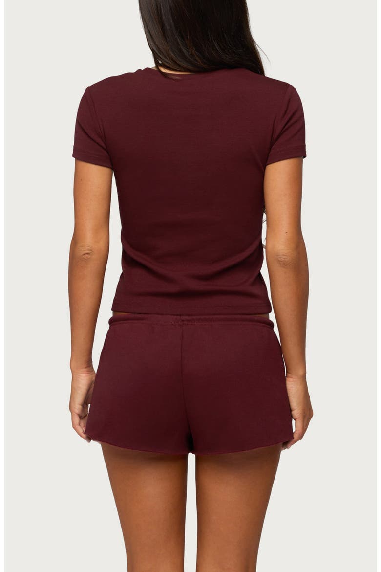 Sporty Babe Logo T-Shirt, Alternate, color, BURGUNDY