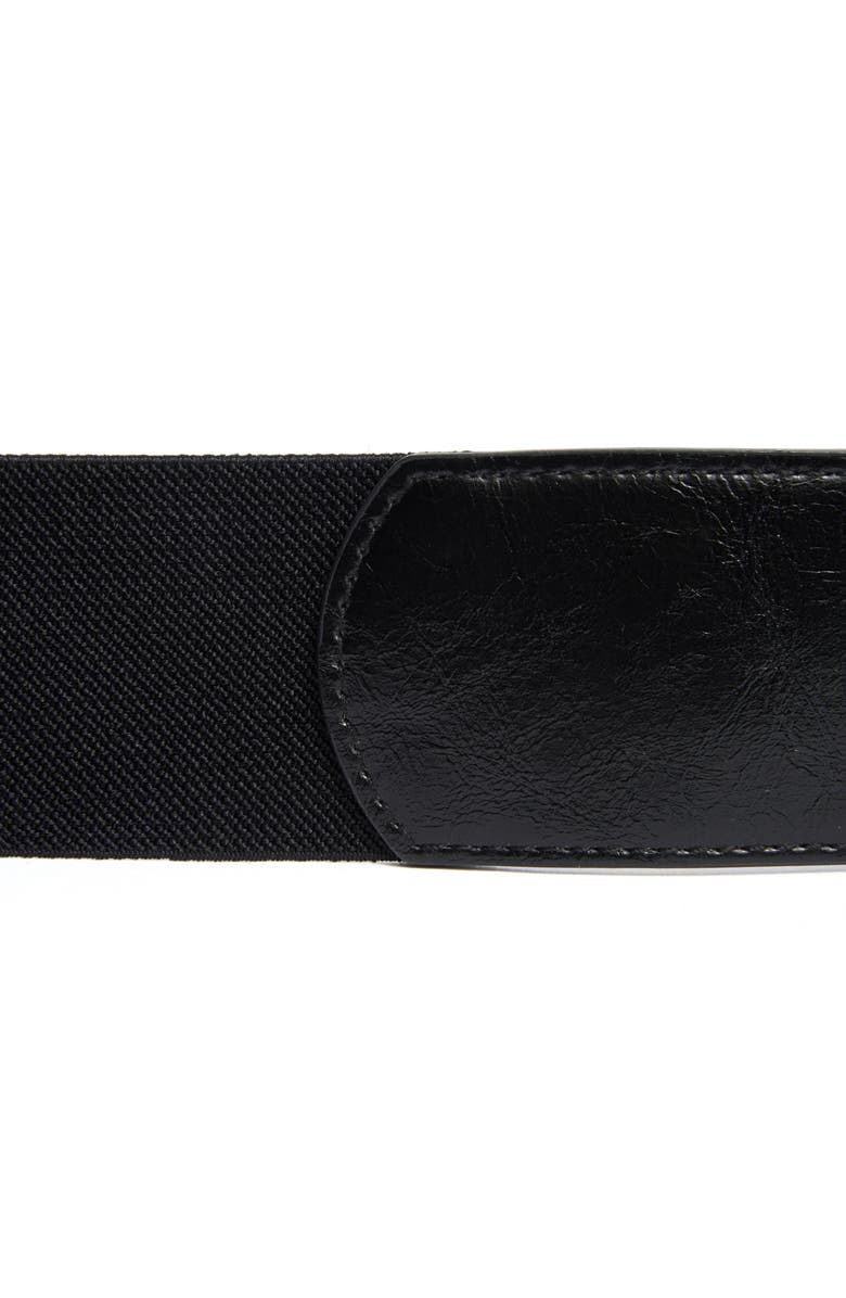Vince Camuto Interlock Stretch Belt, Alternate, color, Black Gold