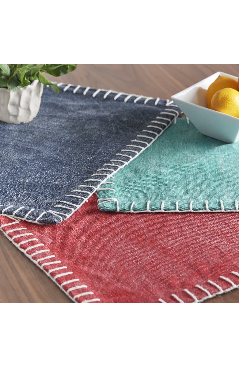 carol & frank Carter Tomato Placemats Set 4, 14" x 20", Alternate, color, Red