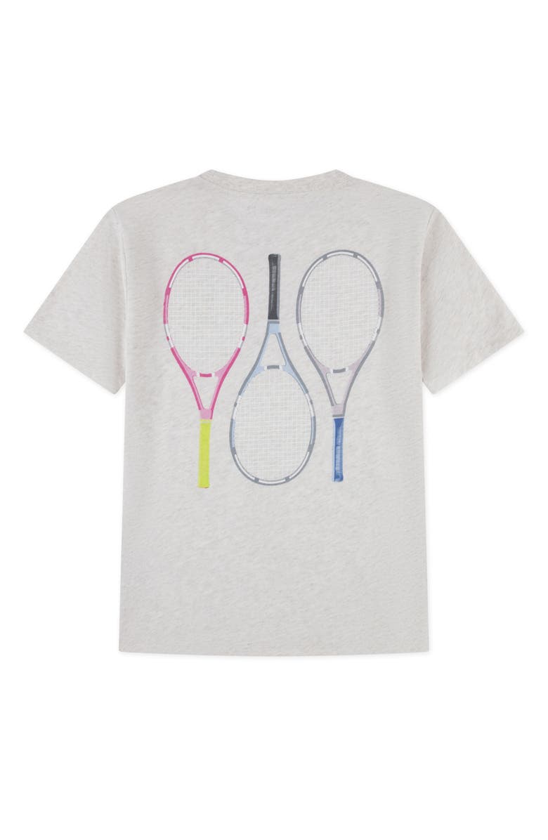 abercrombie kids Kids' Tennis Oversize Graphic T-Shirt, Alternate, color, Oatmeal Heather