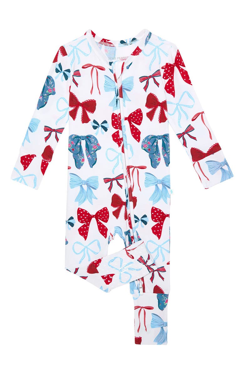 Posh Peanut Fitted Convertible One-Piece Pajamas, Main, color, White