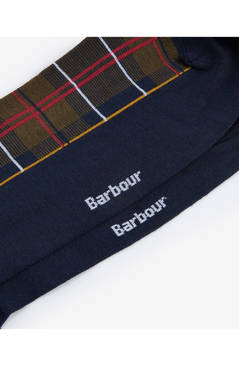 Barbour Blyth Plaid Cotton Blend Socks, Alternate, color, Classic Tartan