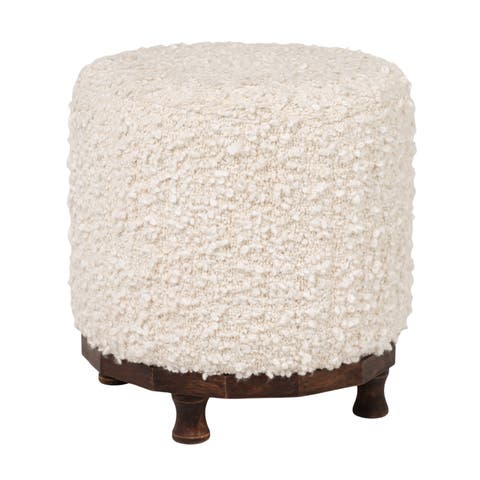 Woven Stool with Tapered Legs