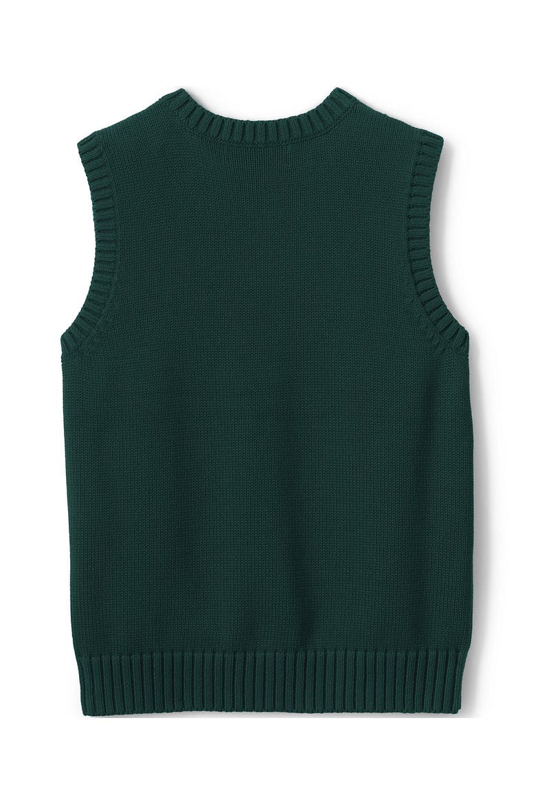 School Uniform Kids Cotton Modal Sweater Vest, Alternate, color, Evergreen