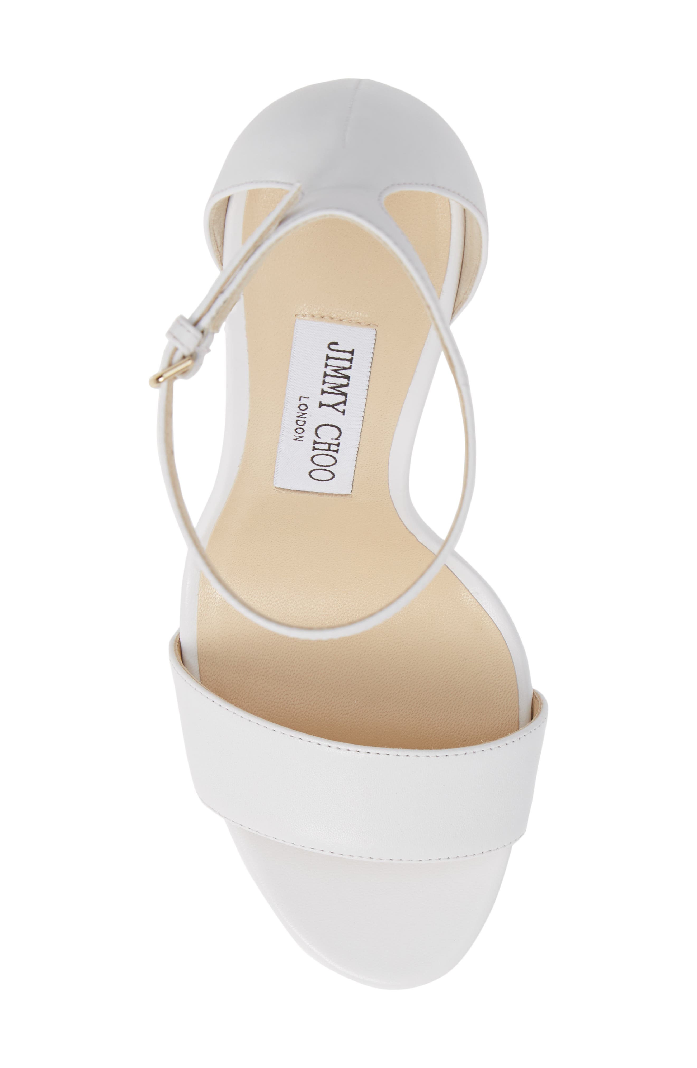 Misty Suede Platform Sandal, Alternate, color, WHITE LEATHER