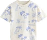NEXT Kids' Palm Print Cotton T-Shirt