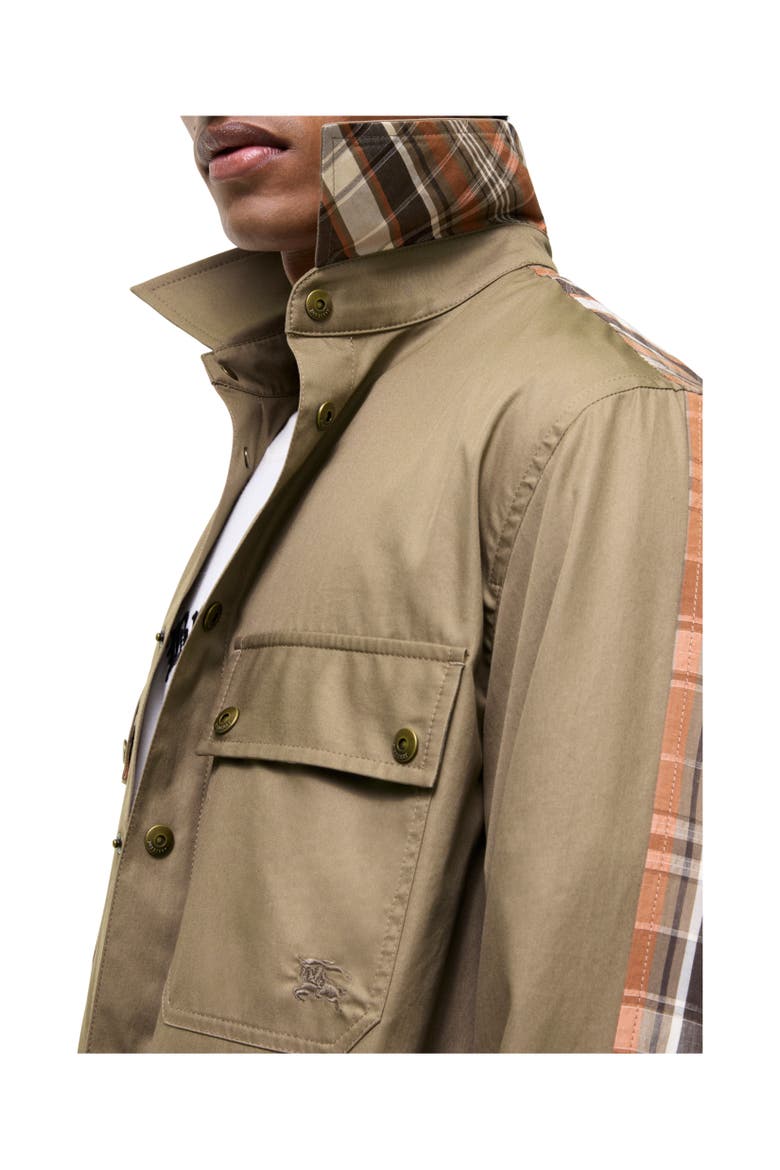 Tropical Gabardine and Check Shirt, Alternate, color, Finch brown