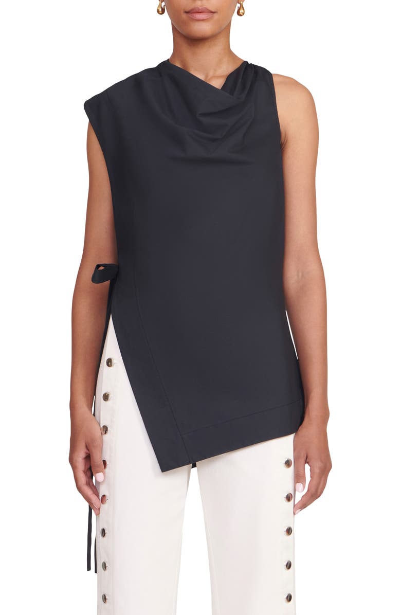 STAUD Sawyer Asymmetric Cowl Neck Top, Main, color, 