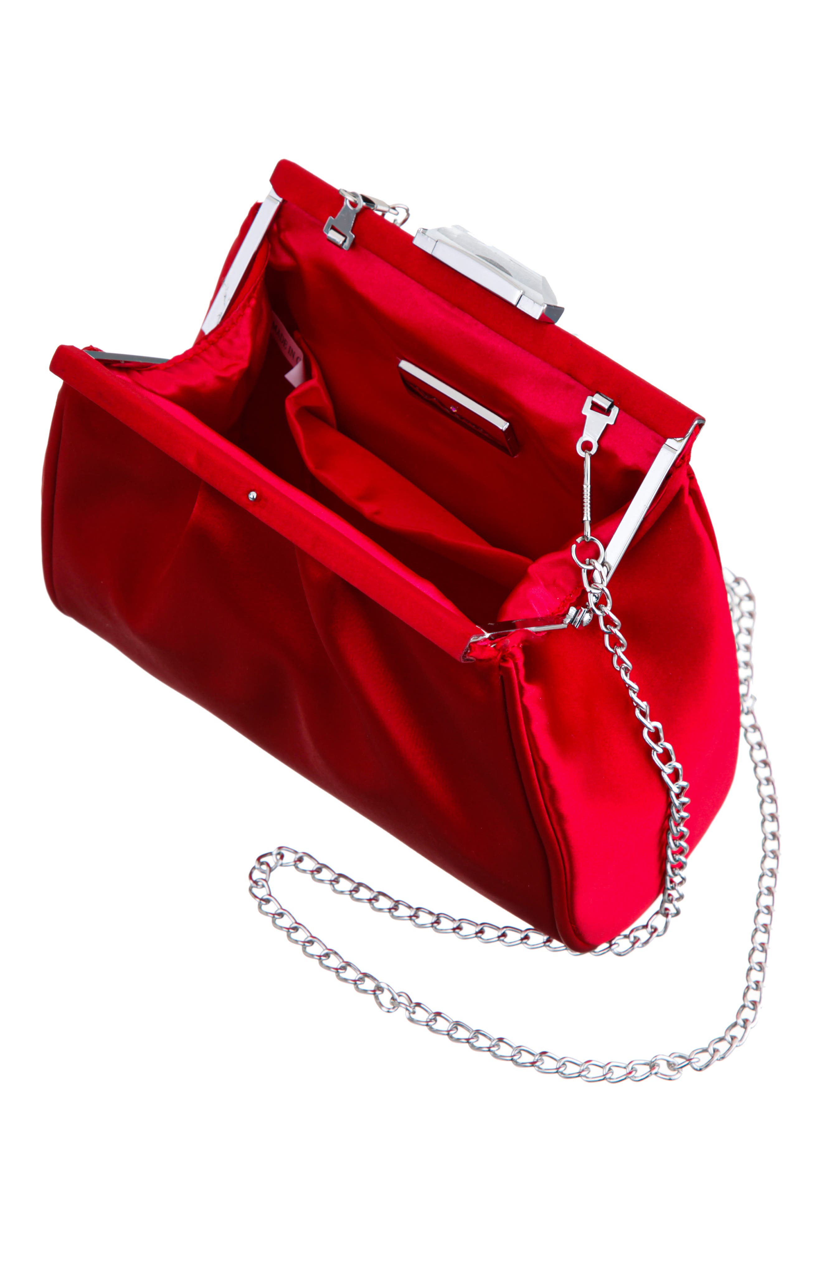 Blayz Frame Clutch, Alternate, color, RED ROUGE