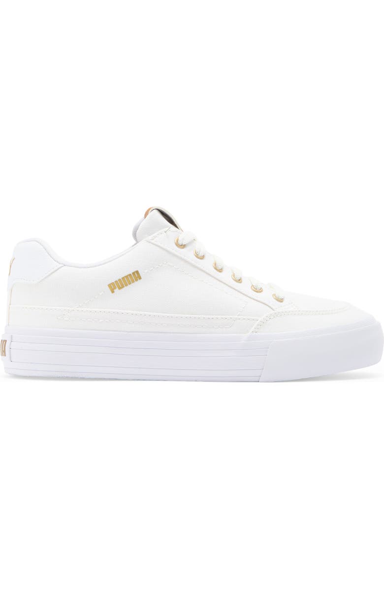 PUMA Court Classic Vulc First Platform Sneaker, Alternate, color, Puma White-Puma Gold