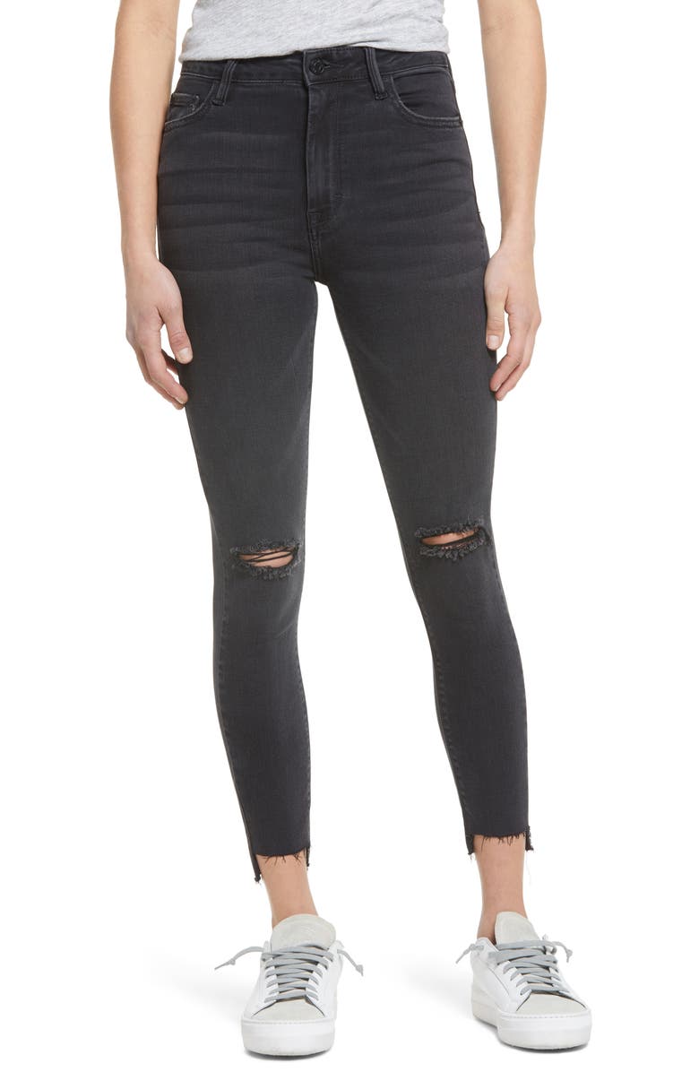 HIDDEN JEANS Ripped High Waist Ankle Skinny Jeans, Main, color,