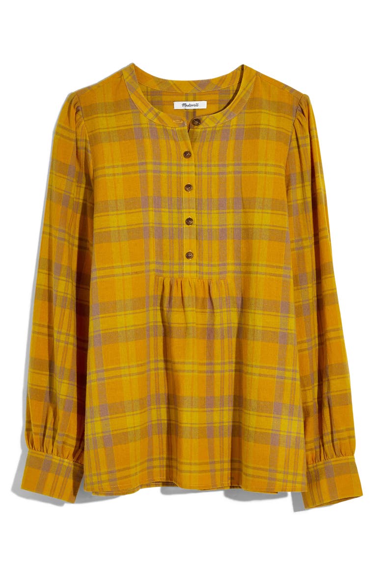 Flannel Leysfield Popover Shirt, Alternate, color, BEDBROOK PLAID MYSTIC YELLOW