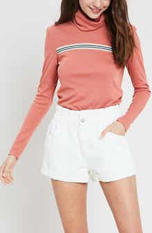 WISHLIST Stripe Turtleneck Top