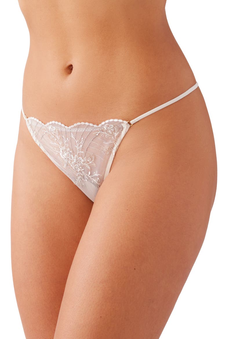 Midnight Soirée Metallic Embroidered G-String, Alternate, color, CHAMPAGNE
