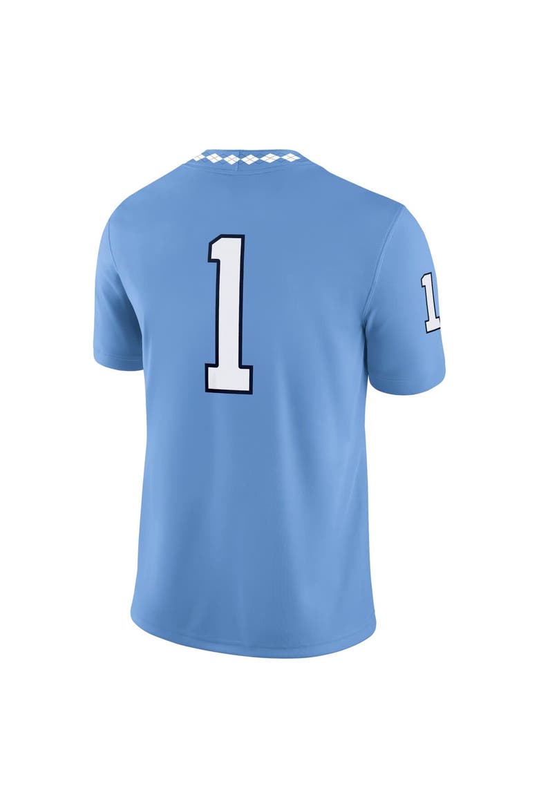 Men's Jordan Brand #1 Carolina Blue North Carolina Tar Heels Game Jersey, Alternate, color, Blue
