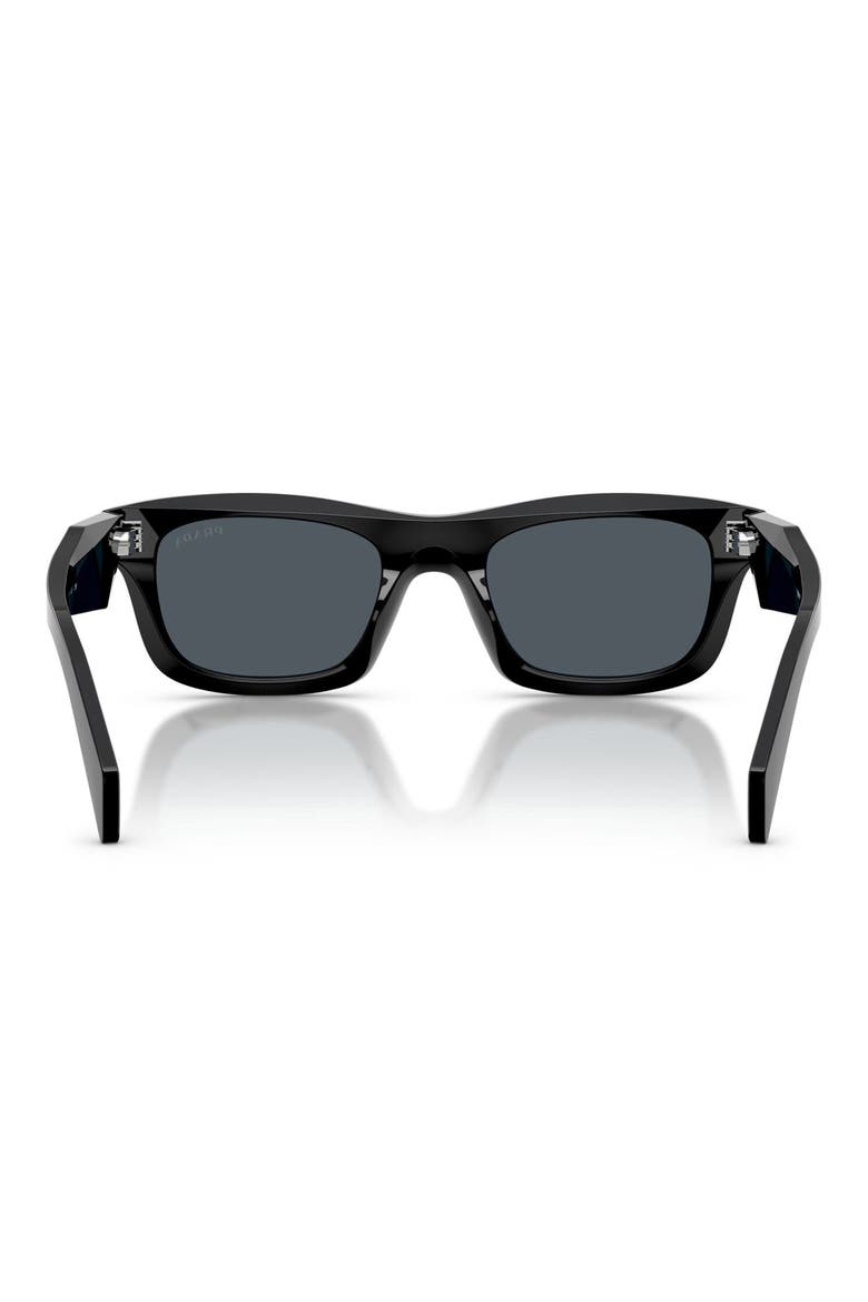 53mm Pillow Sunglasses, Alternate, color, BLACK / DARK GREY