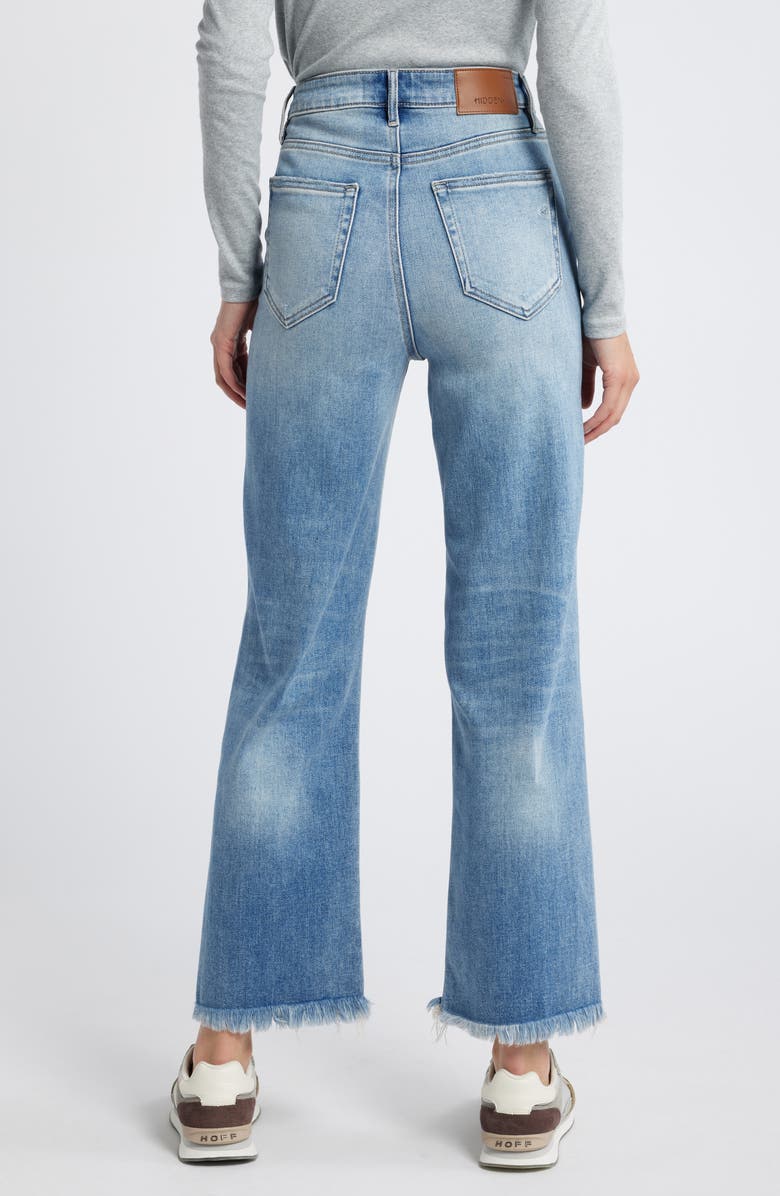 HIDDEN JEANS High Waist Ripped Straight Leg Jeans, Alternate, color, Medium Wash