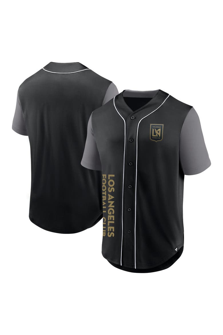 Men's Fanatics Branded Black LAFC Balance Fashion Baseball Jersey, Main, color, Black