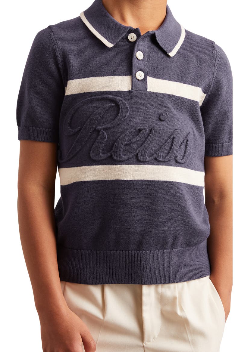 Kids' Ellis Stripe Cotton Polo, Alternate, color, ELLISSRNAVYBLUE/ WHITE