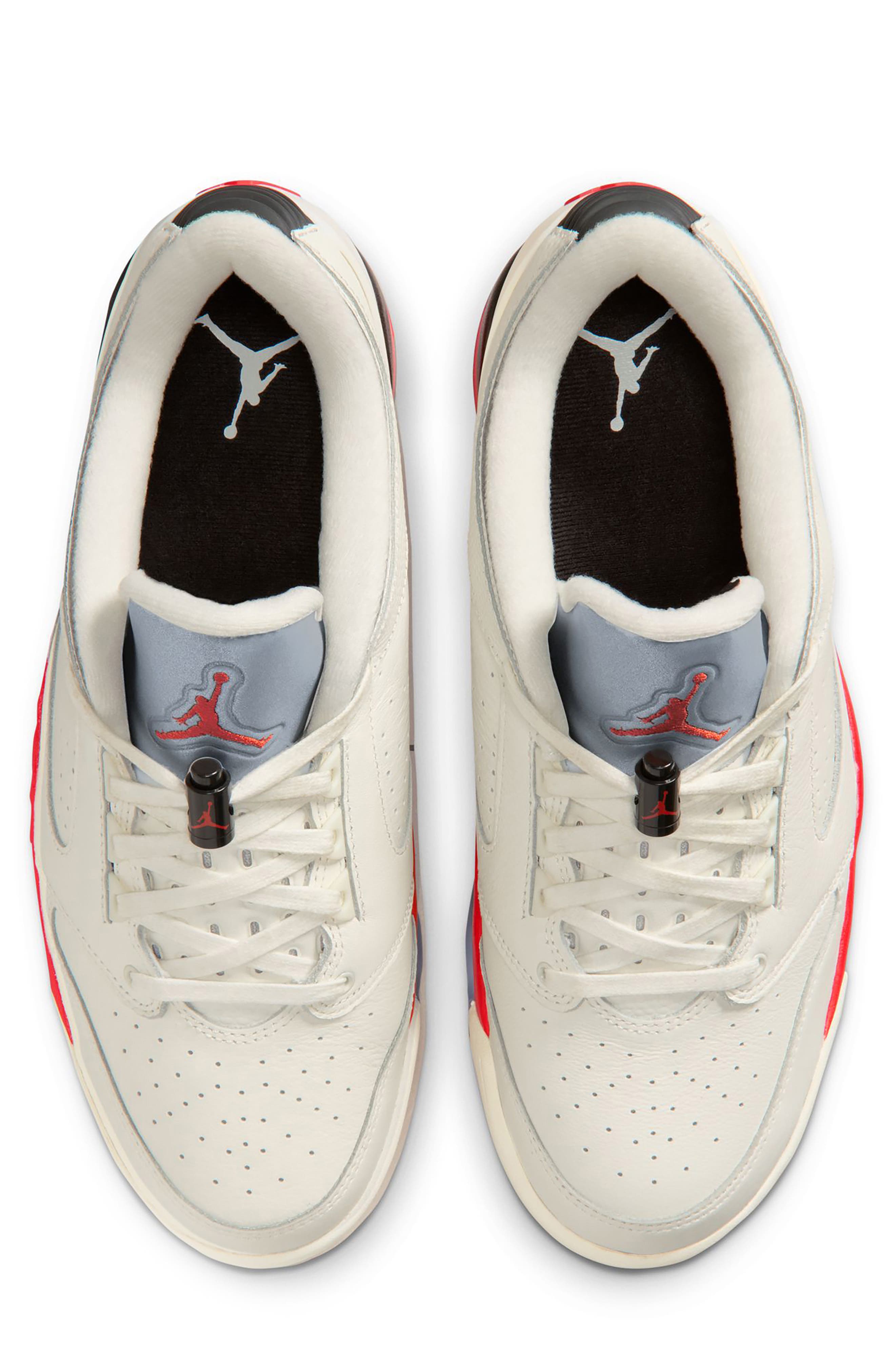 Jordan Sixty Plus Low Basketball Sneaker, Alternate, color, 100 Sail/Fire R