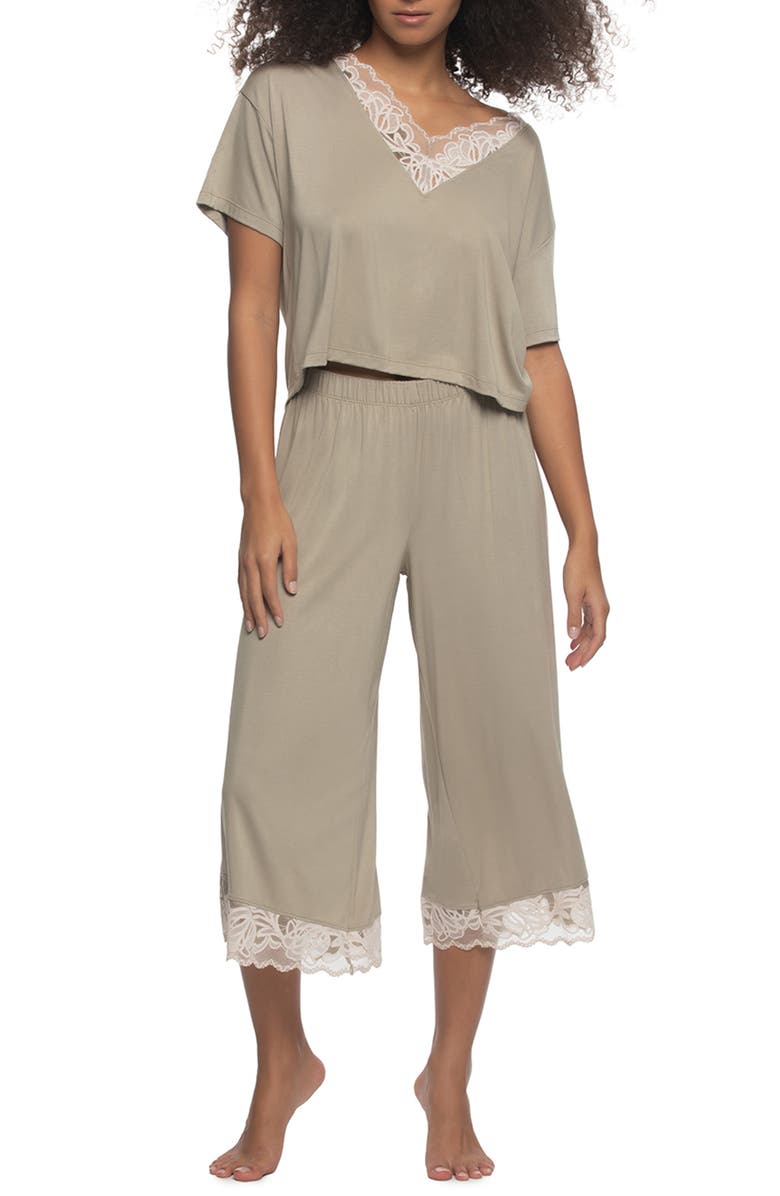 Felina Amelie Crop Pajamas, Main, color, Abby Stone