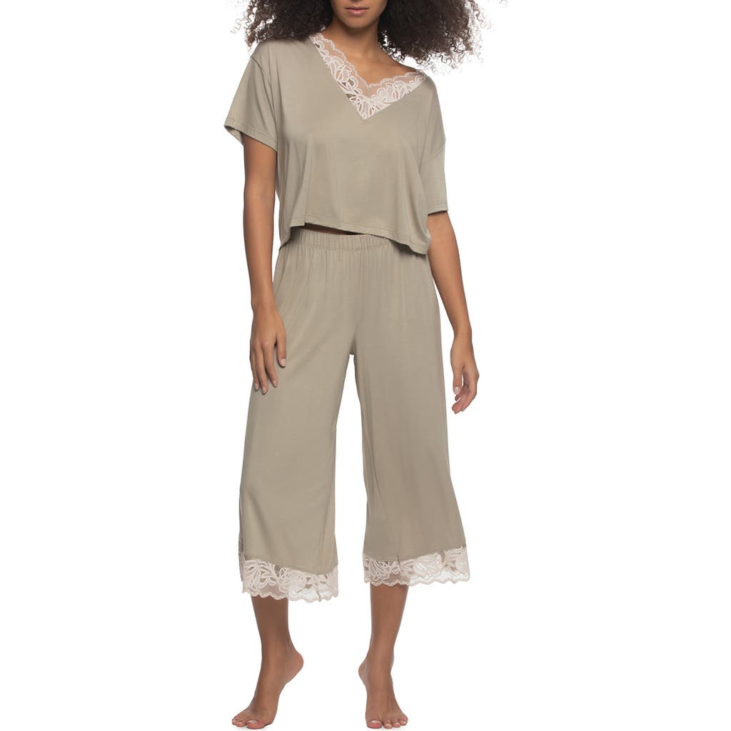 Felina Amelie Crop Pajamas in Abby Stone  product