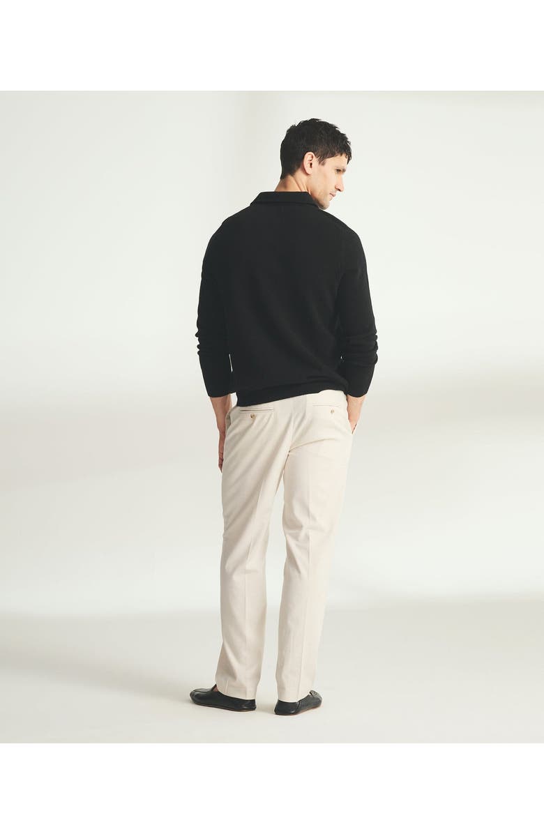 NAADAM Signature Cashmere Long Sleeve Polo, Alternate, color, Black