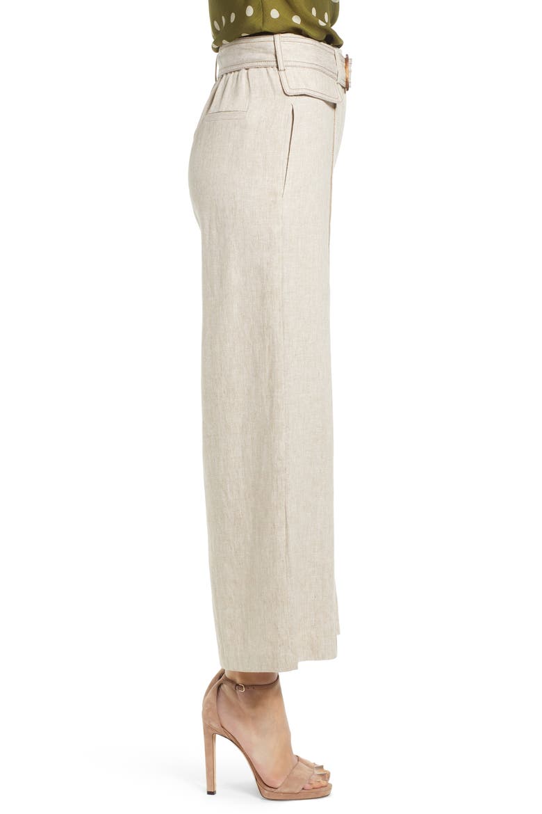 Chriselle Lim Toulouse Wide Leg Crop Trousers, Alternate, color, OATMEAL