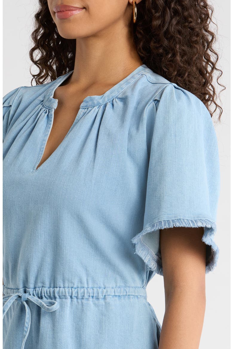 Gabriella Denim Nimmy Fringe Dress, Alternate, color, LIGHT DENIM