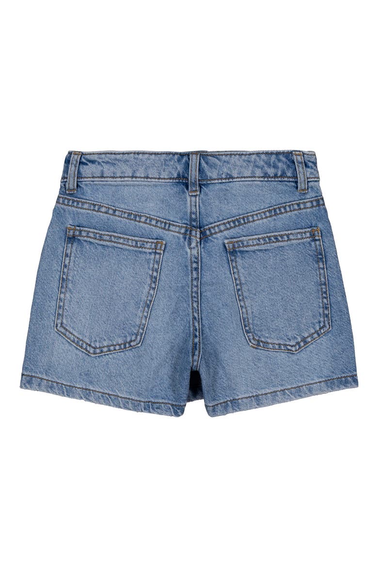 Kids' Mina Wrap Denim Skort, Alternate, color, MEDIUM WASH