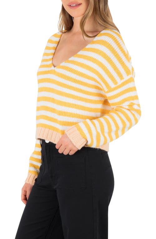 Hurley Campfire V-neck Sweater In Yellow