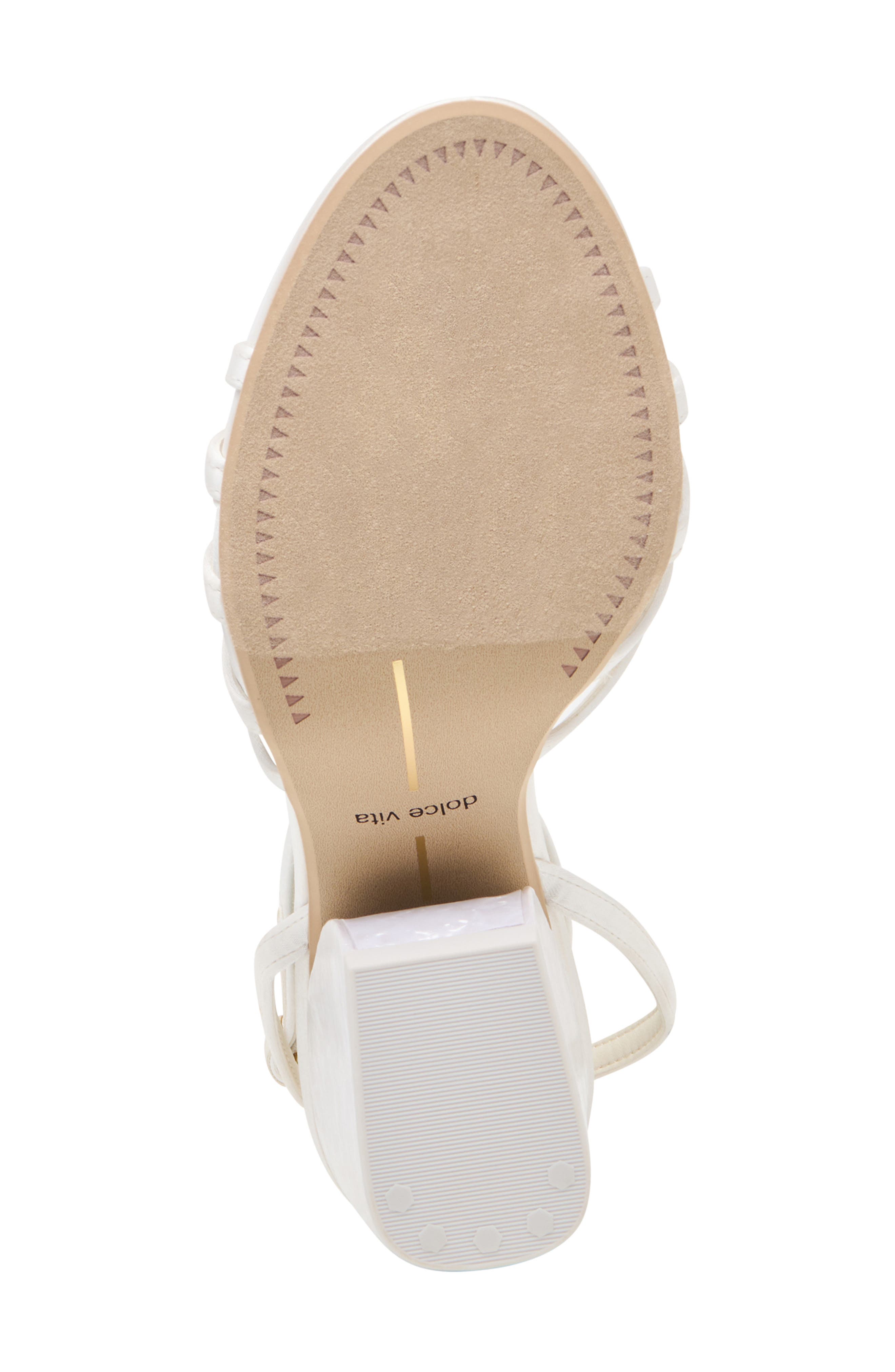 Dolce Vita Ronica Ankle Strap Sandal, Alternate, color, True White Satin